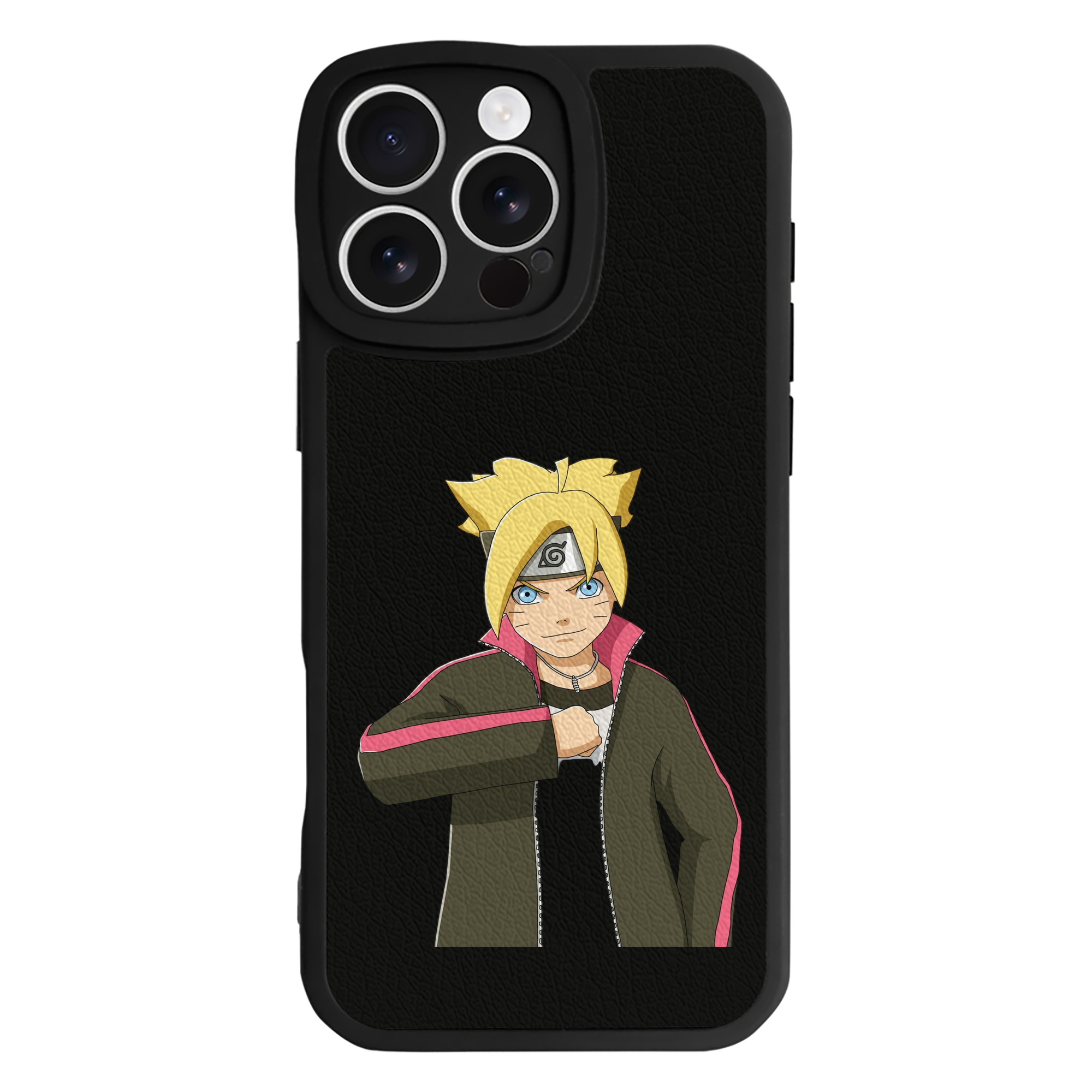 （画像用） NARUTO -ナルト- うずまき ボルト Uzumaki Boruto 【iPhone 16シリーズ対応】シリコンスマホケース（レザー調） 材質：シリコン